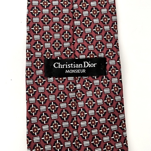 VINTAGE CHRISTIAN DIOR SILK TIE - Picture 6 of 7